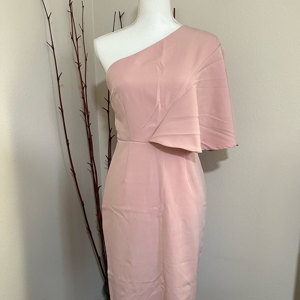 CBR light pink one shoulder dress